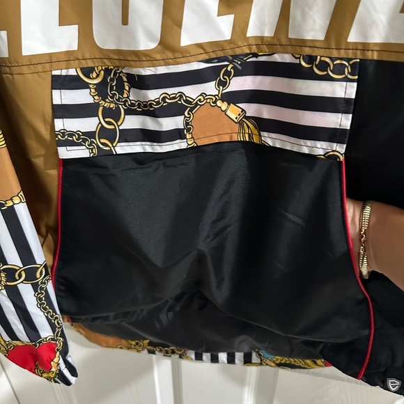 Encrypted LEGEND pullover Hoodie multicolor unisex size  L logo front & sleeve - Picture 4 of 5